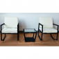 Комплект плетеной мебели KVIMOL КМ-0320 металл, искусственный ротанг черный, бежевый Фото 5