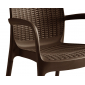 Кресло пластиковое Keter Bali Mono пластик с имитацией плетения коричневый Фото 3