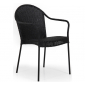 Кресло плетеное BraFab Nantes искусственный ротанг, алюминий черный Фото 1