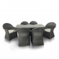 Комплект плетеной мебели KVIMOL Комплекты мебели искусственный ротанг, алюминий серый Фото 1