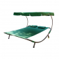 Шезлонг кровать с навесом KVIMOL КМ-080 сталь, полиэстер зеленый Фото 1