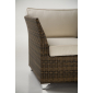 Кресло плетеное RosaDesign Don Pepe алюминий, искусственный ротанг, ткань темно-коричневый, белый Фото 3