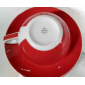 Кофейная пара для латте Ancap Verona Millecolori фарфор красный, деколь чашка, ручка, блюдце Фото 9