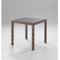 Стол плетеный со стеклом RosaDesign Linear алюминий, искусственный ротанг, закаленное стекло темно-коричневый Фото 3