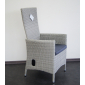 Кресло-реклайнер плетеное с подушкой Azzura Capri искусственный ротанг серый Фото 2