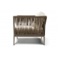 Кресло металлическое мягкое 4SIS Касабланка алюминий, ткань серо-коричневый Фото 4