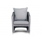 Кресло плетеное с подушками 4SIS Лабро алюминий, искусственный ротанг серый Фото 2