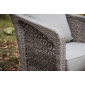 Кресло плетеное с подушками 4SIS Лабро алюминий, искусственный ротанг серый Фото 7