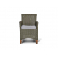 Кресло плетеное 4SIS Пестум алюминий, тик, искусственный ротанг, ткань светло-серый Фото 2