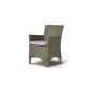 Кресло плетеное 4SIS Пестум алюминий, тик, искусственный ротанг, ткань светло-серый Фото 1