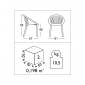 Кресло пластиковое Scab Design Natural Giulia сталь, дуб, технополимер натуральный дуб, лен Фото 9