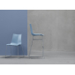 Стул пластиковый на полозьях Scab Design Zebra Technopolymer сталь, технополимер хром, голубой Фото 4