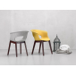 Кресло с обивкой Scab Design Natural Miss B Pop бук, поликарбонат, ткань венге, желтый Фото 5