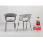Кресло с обивкой Scab Design Miss B Pop coated steel frame сталь, поликарбонат, ткань антрацит, светло-серый Фото 6