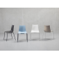 Стул пластиковый Scab Design Zebra Technopolymer 4 legs сталь, технополимер антрацит, голубой Фото 5