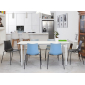Стул пластиковый Scab Design Zebra Technopolymer 4 legs сталь, технополимер антрацит, голубой Фото 4