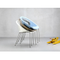Кресло пластиковое Scab Design Giulia сталь, технополимер хром, лен Фото 4