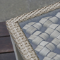 Столик плетеный со стеклом журнальный Skyline Design Heart алюминий, искусственный ротанг, закаленное стекло бежевый Фото 6