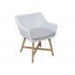 Кресло плетеное Skyline Design Pob алюминий, искусственный ротанг, тик, sunbrella белый Фото 1