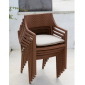 Кресло плетеное с подушкой Skyline Design Plank алюминий, искусственный ротанг, sunbrella бронзовый, бежевый Фото 8