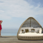 Лаунж-диван плетеный Skyline Design Shade алюминий, искусственный ротанг, sunbrella серый, бежевый Фото 12