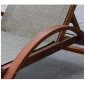 Шезлонг-лежак деревянный Afina AFM-512 Olive текстилен, лиственница оливковый Фото 3