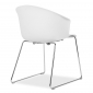 Кресло пластиковое PEDRALI Grace сталь, стеклопластик белый Фото 5