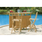 Стул деревянный барный складной Giardino Di Legno Moon  тик Фото 8