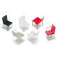 Кресло пластиковое PEDRALI Kuadra XL сталь, технополимер красный Фото 8