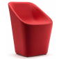 Кресло мягкое PEDRALI Log сталь, ткань красный Фото 3
