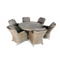 Кресло плетеное 4SIS Неаполь алюминий, искусственный ротанг, ткань серо-соломенный Фото 4