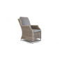 Кресло плетеное 4SIS Неаполь алюминий, искусственный ротанг, ткань серо-соломенный Фото 3