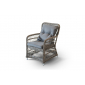 Кресло плетеное 4SIS Цесена алюминий, искусственный ротанг, ткань серо-соломенный Фото 3