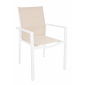Кресло металлическое текстиленовое Garden Relax Terry алюминий, текстилен белый Фото 1