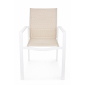 Кресло металлическое текстиленовое Garden Relax Terry алюминий, текстилен белый Фото 5