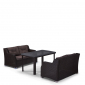 Комплект плетеной мебели Afina T51A/S51A-W53 Brown искусственный ротанг, сталь коричневый Фото 2