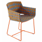 Кресло плетеное с подушкой Varaschin Kente сталь, искусственный ротанг Фото 1