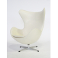 Кресло дизайнерское мягкое Beon Egg хромированная сталь, экокожа белый Фото 9
