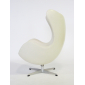 Кресло дизайнерское мягкое Beon Egg хромированная сталь, экокожа белый Фото 10