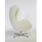 Кресло дизайнерское мягкое Beon Egg хромированная сталь, экокожа белый Фото 11