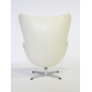 Кресло дизайнерское мягкое Beon Egg хромированная сталь, экокожа белый Фото 14
