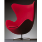 Кресло дизайнерское мягкое Beon Egg хромированная сталь, кашемир красный Фото 2