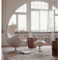 Кресло дизайнерское мягкое Beon Egg хромированная сталь, экокожа белый Фото 5