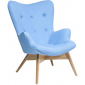 Кресло дизайнерское Beon Angel дерево, кашемир голубой Фото 1