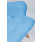 Кресло дизайнерское Beon Angel дерево, кашемир голубой Фото 11