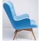 Кресло дизайнерское Beon Angel дерево, кашемир голубой Фото 7