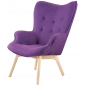 Кресло дизайнерское Beon Angel дерево, кашемир пурпурный Фото 1