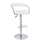 Барный стул мягкий Beon Angle хромированная сталь, экокожа белый Фото 1