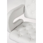Барный стул мягкий Beon Tiesto хромированный металл, экокожа белый Фото 2