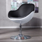 Барное кресло дизайнерское Beon Ego хромированный металл, пластик, экокожа черный, белый Фото 3